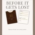 Before It Gets Lost - A digital workbook 6x9